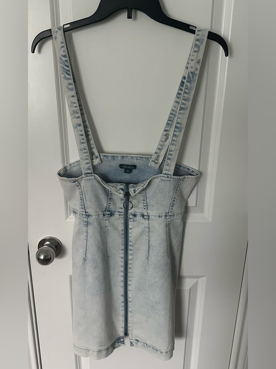 wild fable Denim - wild fable Light Blue Denim Overall Dress with Front Zip